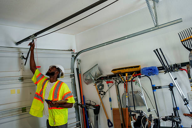 Professional Garage Door Installation technician working in Hurt, VA